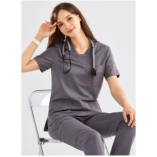LotusFlex™ V-Neck Scrub Set
