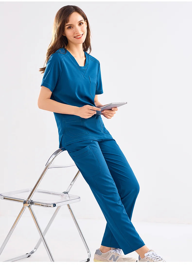 LotusFlex™ V-Neck Scrub Set