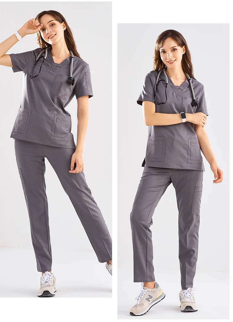 LotusFlex™ V-Neck Scrub Set